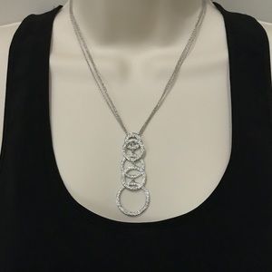 Sterling Silver Cubic Zirconia Necklace (Italian)